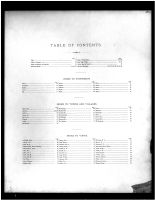 Table of Contents, Noble County 1879
